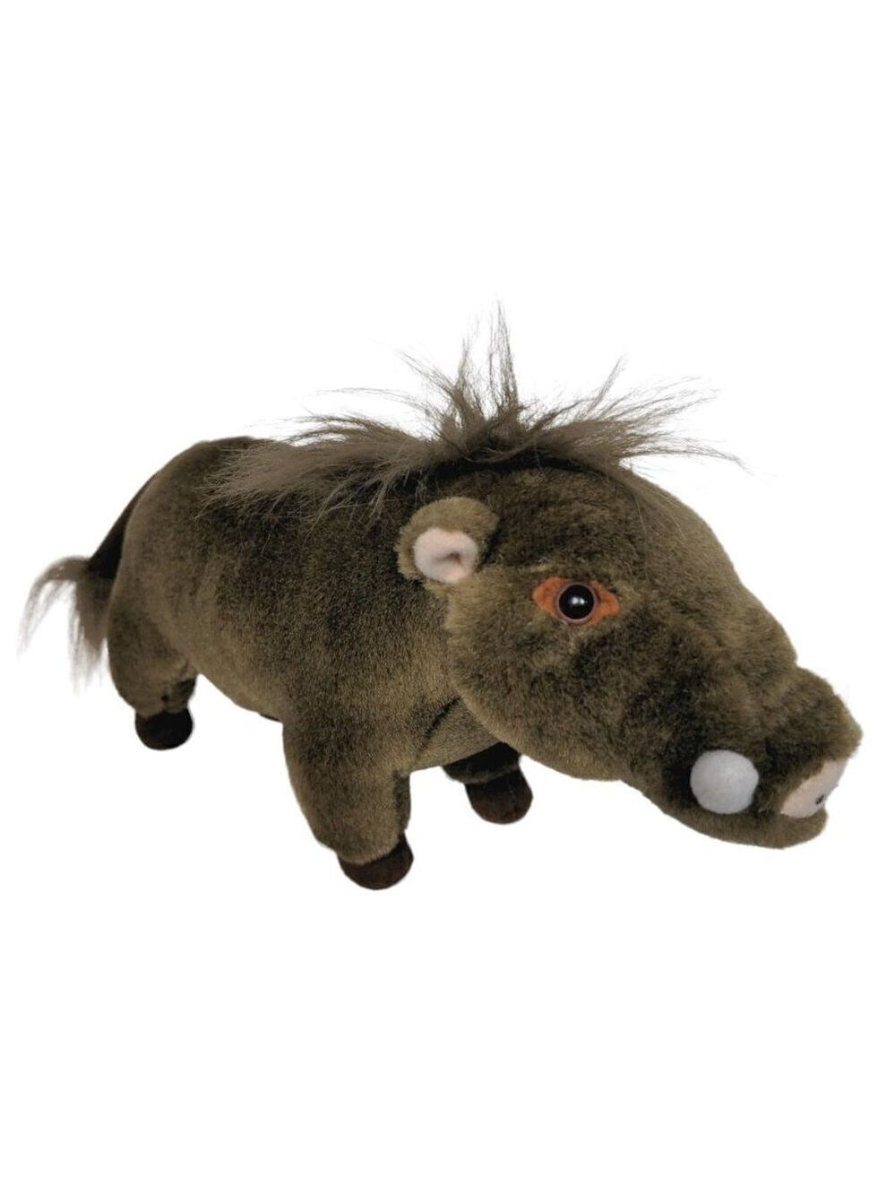 K&M International 1995 Brown Warthog Plush 11 Inch